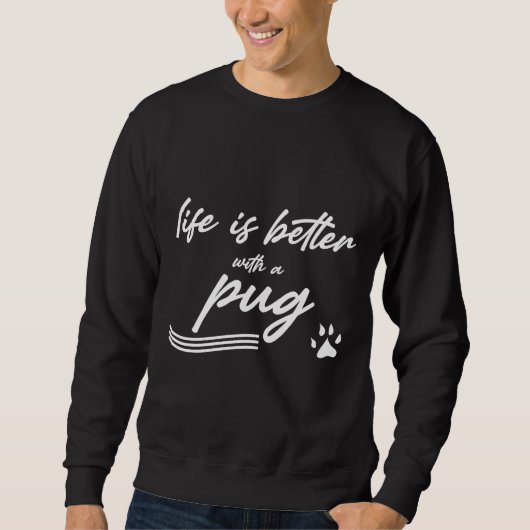 het leven is beter met een pug Classic T-Shirt 985 (Voorkant)