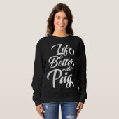 Het leven is beter met een Pug Essential T-Shirt 5 (Voorkant volledig)