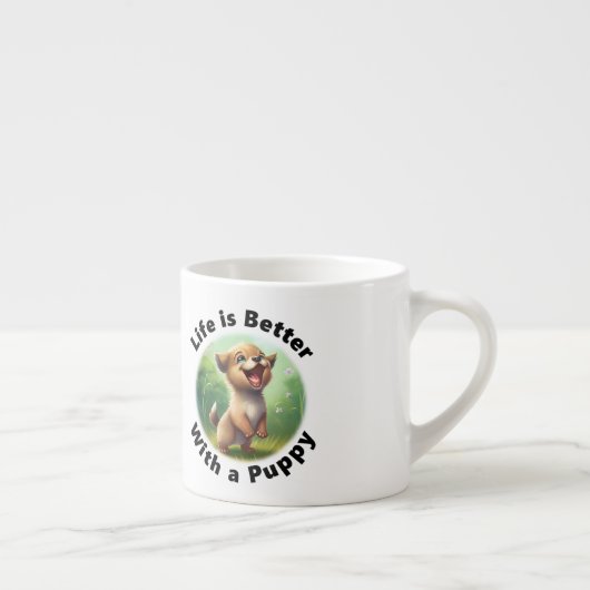 Het leven is beter met een Puppy Espresso-Mok Espresso Kop (Rechts)