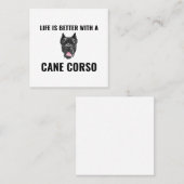 Het leven is beter met een rietkoraal vierkante visitekaartje (Voorkant / Achterkant)