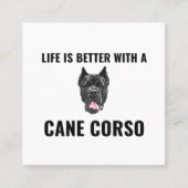 Het leven is beter met een rietkoraal vierkante visitekaartje (Voorkant)