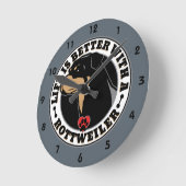 Het leven is beter met een rottweiler Hondenras Ronde Klok (Hoek)