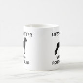 Het leven is beter met een Rottweiler Koffiemok (Center)