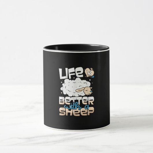 Het leven is beter met een schaap | Schapenboerenc Mok (Midden)
