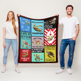Het leven is beter met een schildpad fleece deken