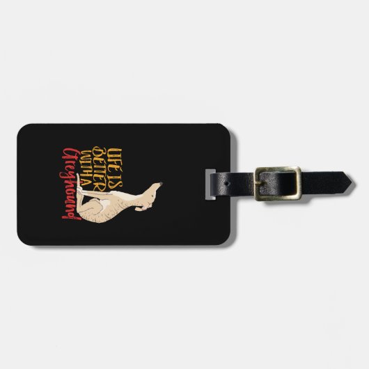 Het leven is beter met een schimmeldop. bagagelabel (Voorkant horizontaal)