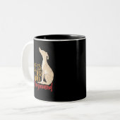 Het leven is beter met een schimmeldop. tweekleurige koffiemok (Voorkant links)