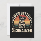 Het Leven Is Beter Met Een Schnauzer Kaart (Voorkant)