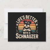 Het Leven Is Beter Met Een Schnauzer Kaart (Voorkant)