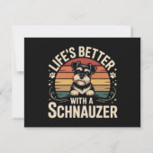 Het Leven Is Beter Met Een Schnauzer Kaart (Achterkant)