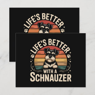 Het Leven Is Beter Met Een Schnauzer Kaart