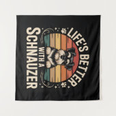 Het Leven Is Beter Met Een Schnauzer Wandkleed (Voorkant (horizontaal))