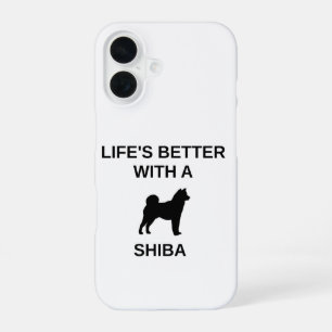 Het leven is beter met een Shiba iPhone 16 Hoesje
