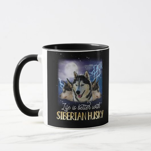 Het leven is beter met een Siberische man. Mok (Links)