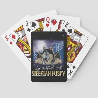 Het leven is beter met een Siberische man. Pokerkaarten
