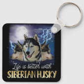 Het leven is beter met een Siberische man. Sleutelhanger (Achterkant)