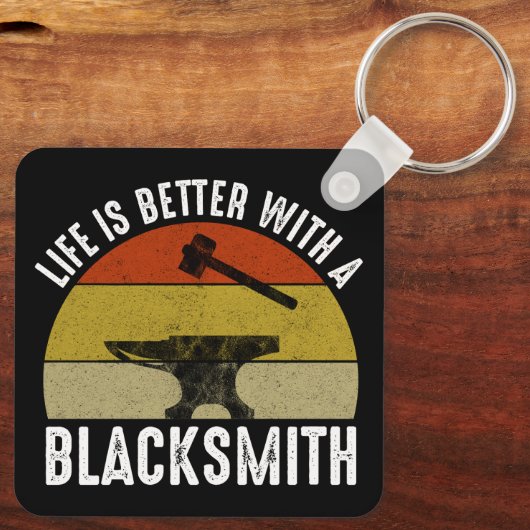 Het leven is beter met een smid sleutelhanger (Achterkant)