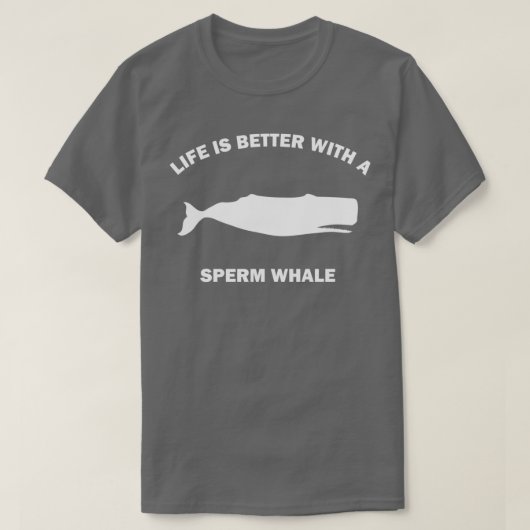 Het leven is beter met een snuitwalvis t-shirt (Design voorkant)