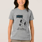 "Het leven is beter met een soundtrack" Tri-Blend Shirt (Voorkant)