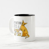 Het leven is beter met een Sphynx Cat T-shirt Tweekleurige Koffiemok (Voorkant links)