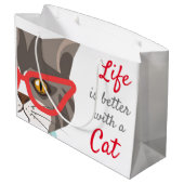 Het leven is beter met een standaard groot cadeauzakje (Achterkant Gekanteld)