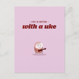 Het leven is beter met een ukelele briefkaart