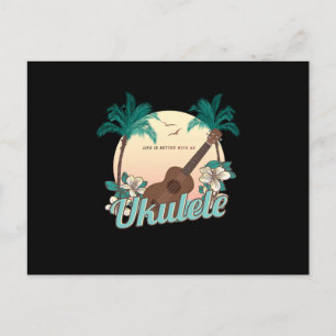 Het leven is beter met een ukulele akoestisch cade briefkaart