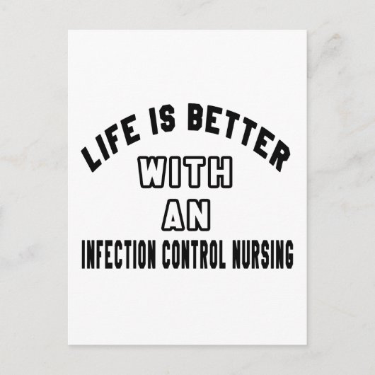 Het leven is beter met een verpleegkundige die de  briefkaart (Voorkant)