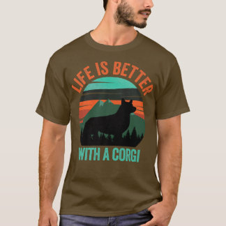 Het leven is beter met een Vintage Corgi Distpress T-shirt