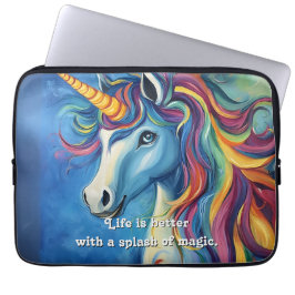 Het leven is beter met een vleugje magie. laptop sleeve