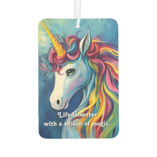 Het leven is beter met een vleugje magie. luchtverfrisser (Achterkant)