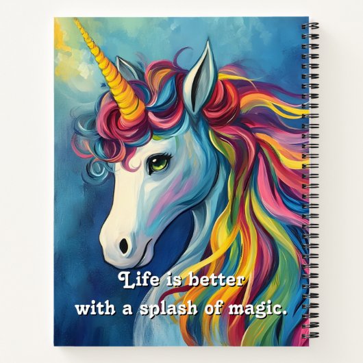 Het leven is beter met een vleugje magie. notitieboek (Achterkant)