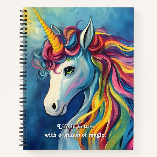 Het leven is beter met een vleugje magie. notitieboek (Voorkant)