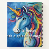 Het leven is beter met een vleugje magie. notitieboek (Achterkant)