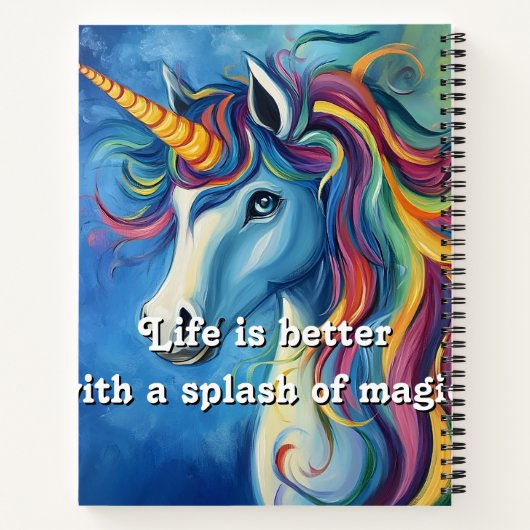 Het leven is beter met een vleugje magie. notitieboek (Achterkant)