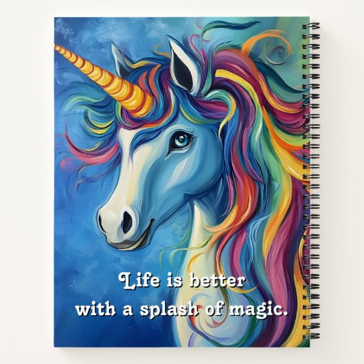 Het leven is beter met een vleugje magie. notitieboek (Achterkant)