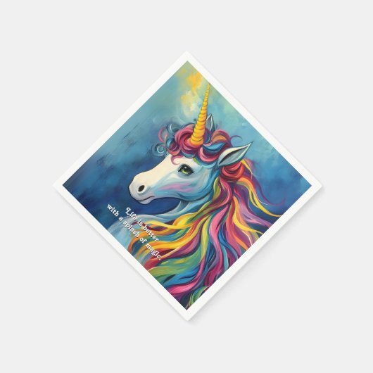 Het leven is beter met een vleugje magie. servet (Hoek)