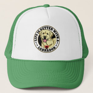 Het leven is beter met een wit labrador Hondenras Trucker Pet