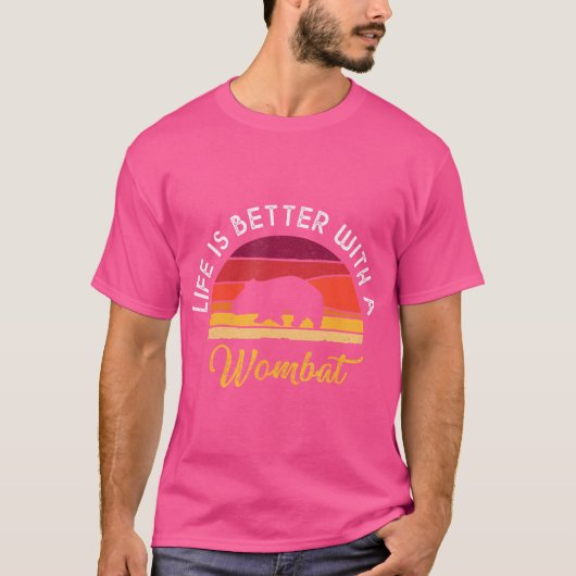 Het leven is beter met een Wombat liefhebber T-shirt (Voorkant)