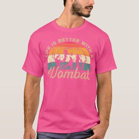 Het leven is beter met een wombat t-shirt (Voorkant)