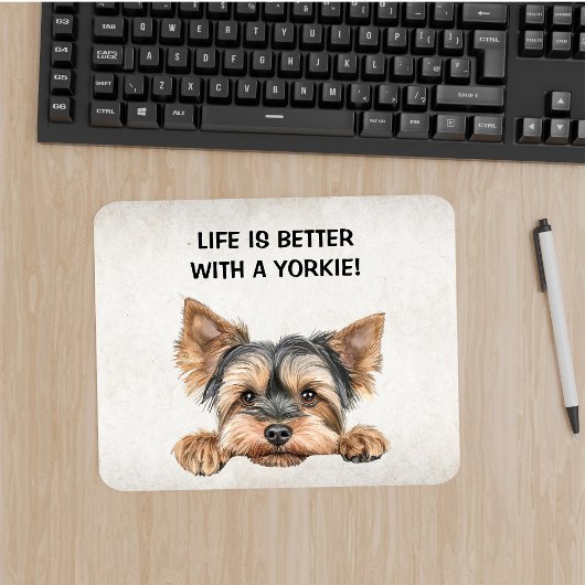 Het leven is beter met een Yorkie - Peking Yorkie Muismat