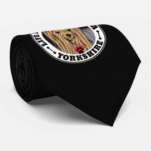 Het leven is beter met een Yorkshire Hondenras Stropdas (Opgerold)