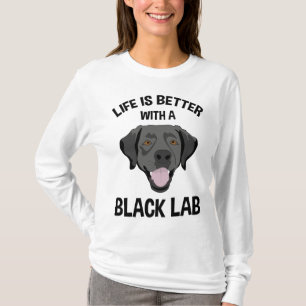Het leven is beter met een zwart lab t-shirt