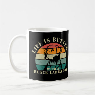 Het leven is beter met een zwarte labrador, Honden Koffiemok