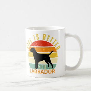 Het leven is beter met een zwarte labrador, Honden Koffiemok