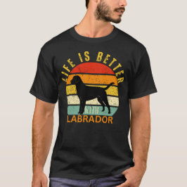 Het leven is beter met een zwarte labrador, Honden T-shirt