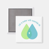 Het leven is Beter met Essentiële Oliesmagneet Magneet (Voorkant / Achterkant)