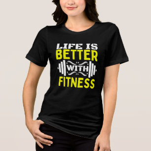 het leven is beter met fitness Tri-Blend shirt