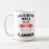het leven is beter met flamingo koffiemok (Links)