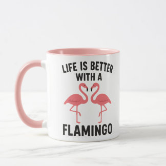 het leven is beter met flamingo mok